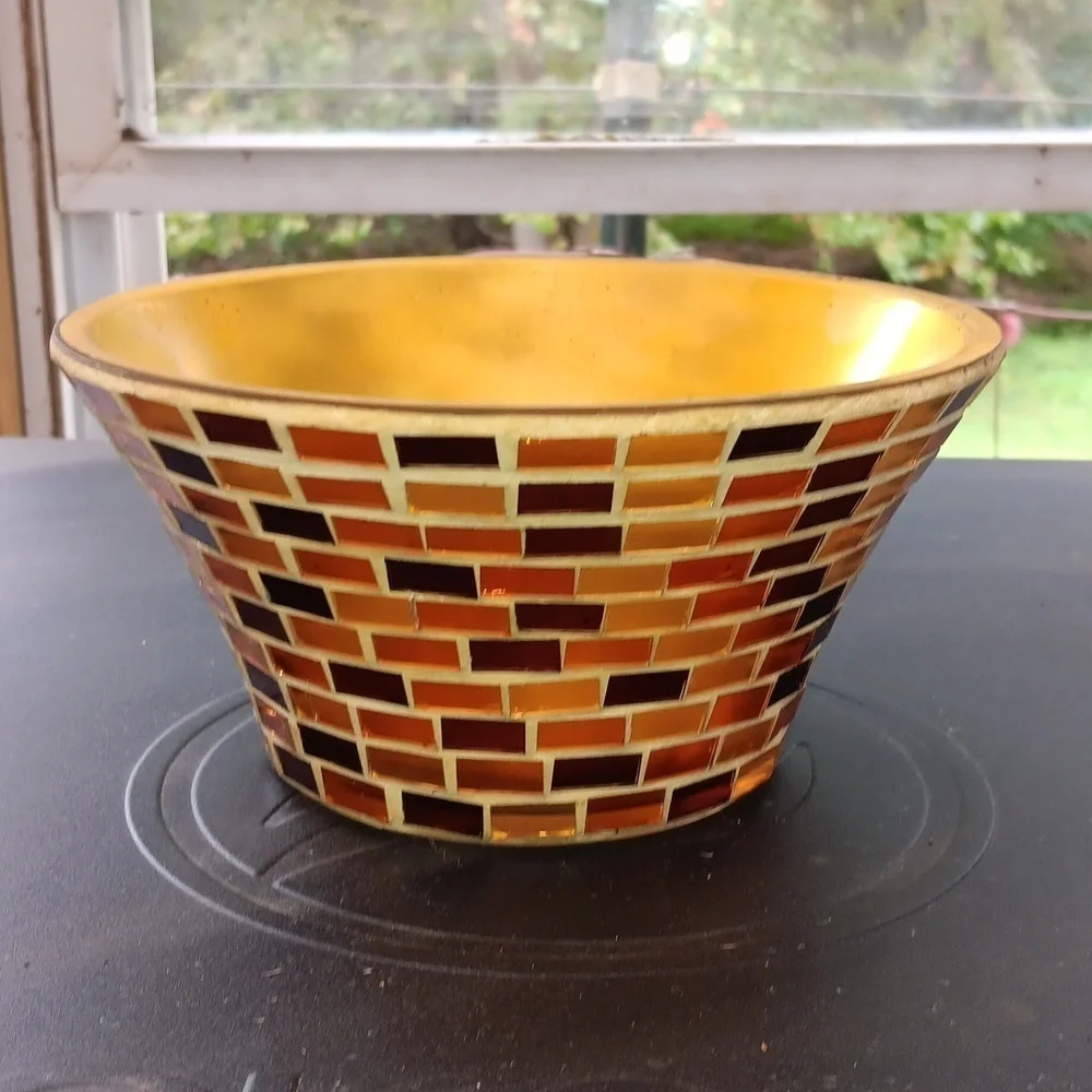 FTD mosaic brown bowl